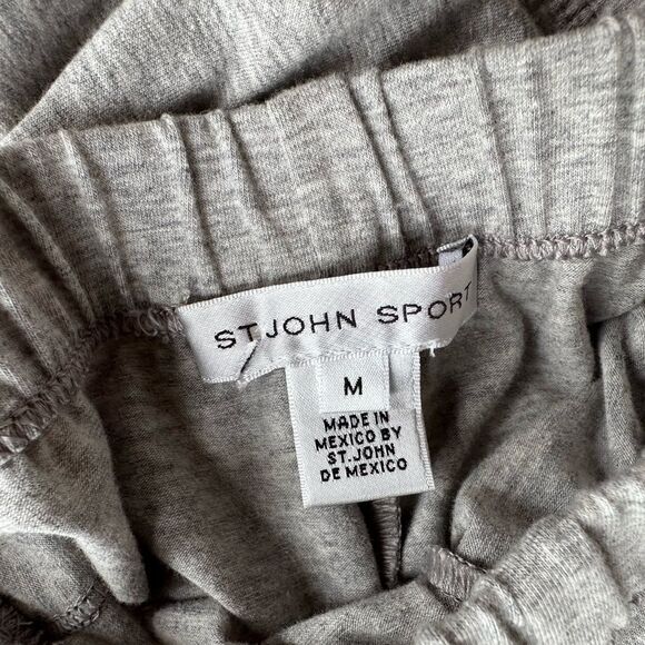 NWT St. John Sport Loungewear Jacket and Pant Set in Heather Gray Melange M - Picture 12 of 16